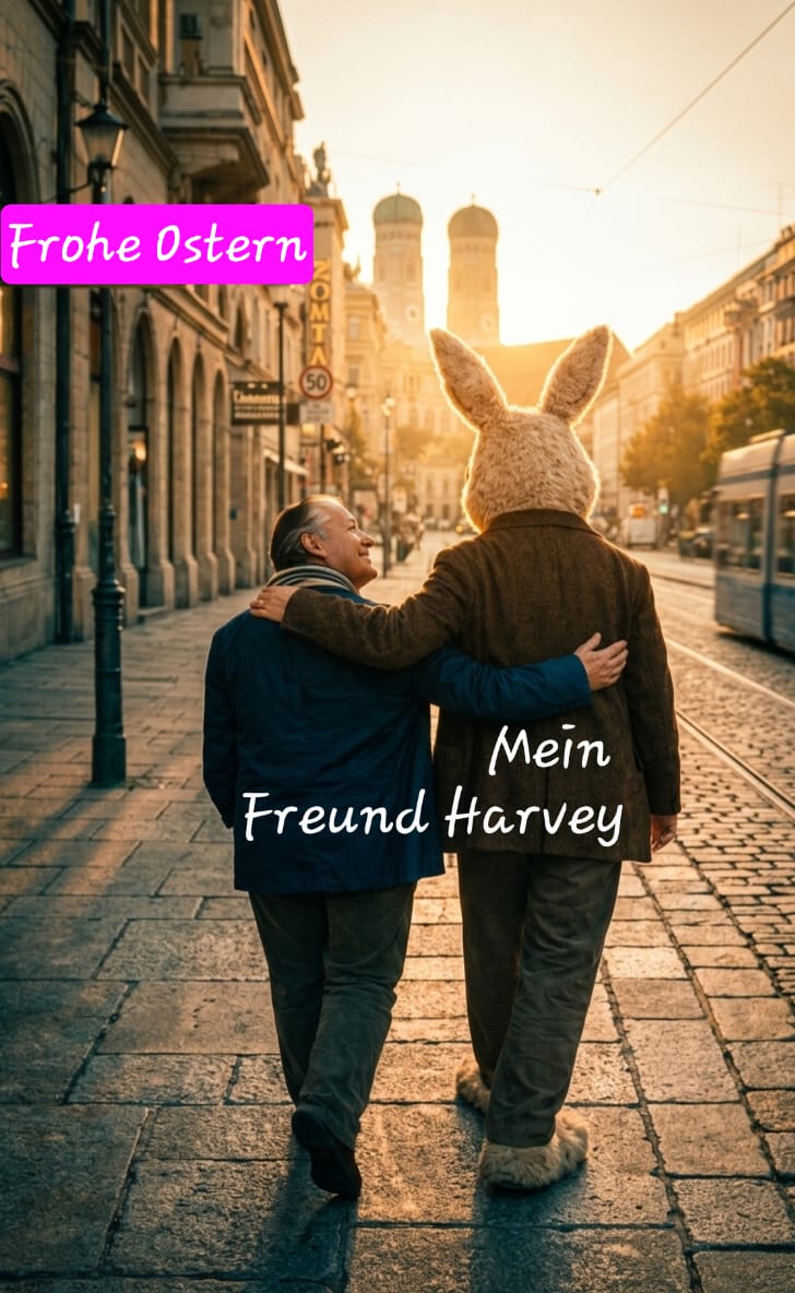 Frohe Ostern mit meinem Freund Harvey