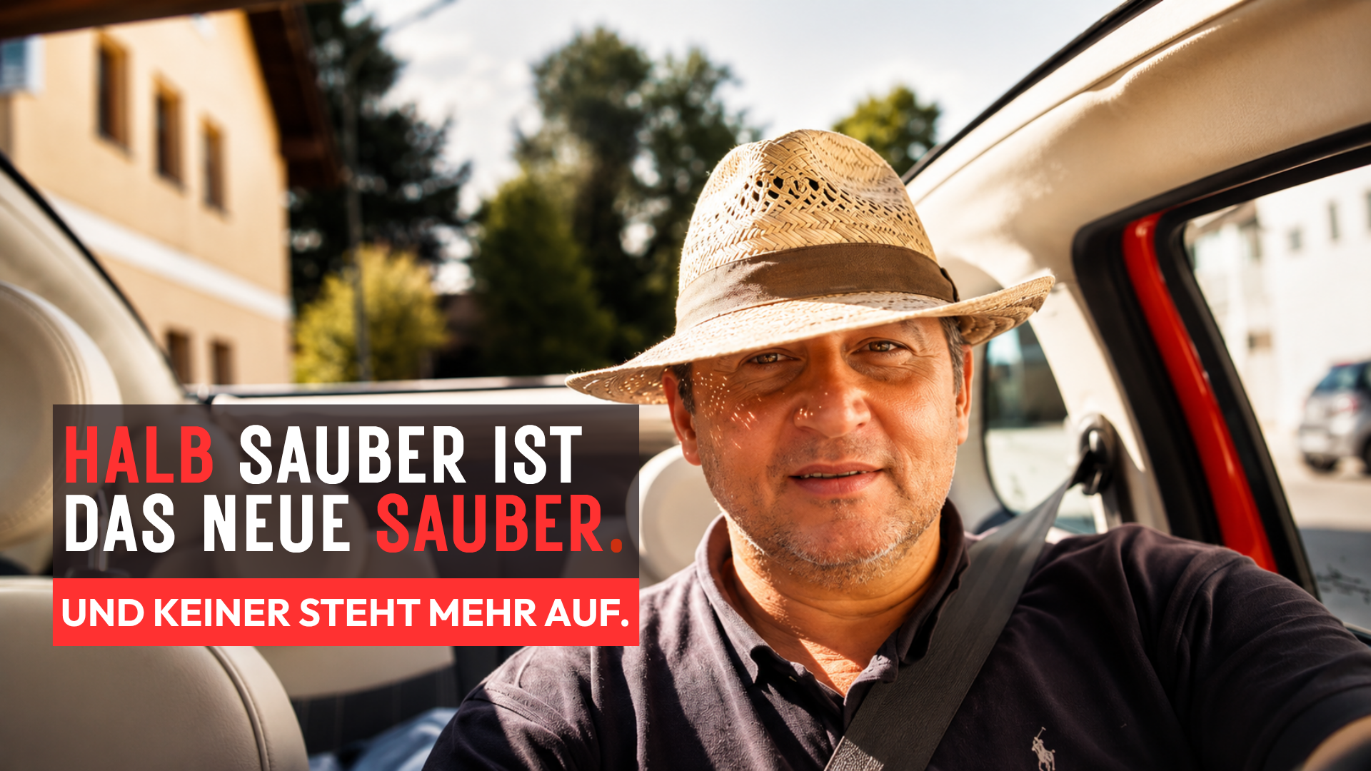 Halb sauber ist das neue sauber. Und keiner steht mehr auf.